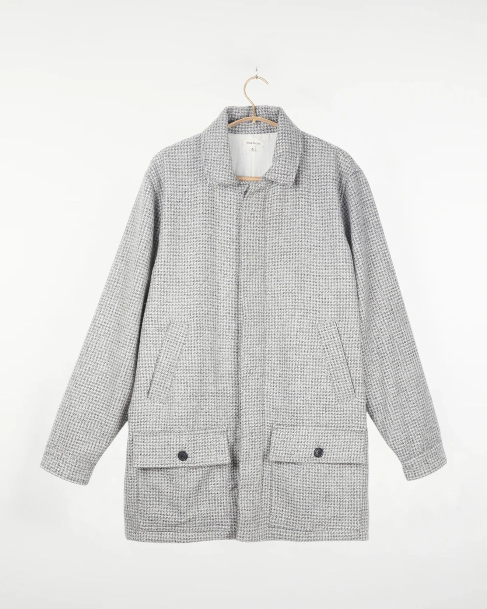 Taaj Long Wool Coat (Grey) sold by The Umber & Ochre