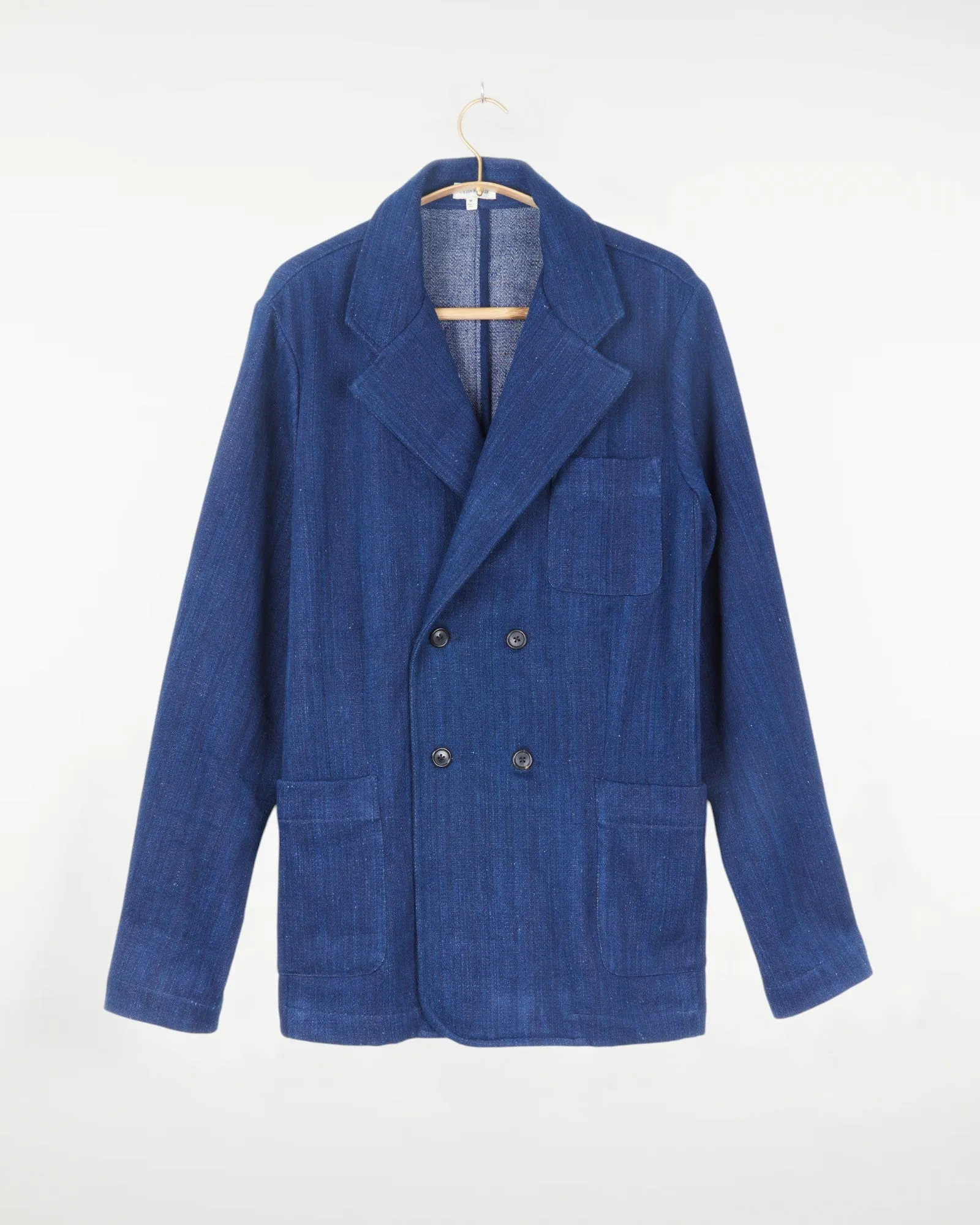 Parvati Unisex Blazer Cotton Twill Indigo sold by The Umber & Ochre