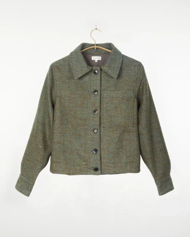 Padma Jacket - Mélange Wool in Marine made by The Umber & Ochre