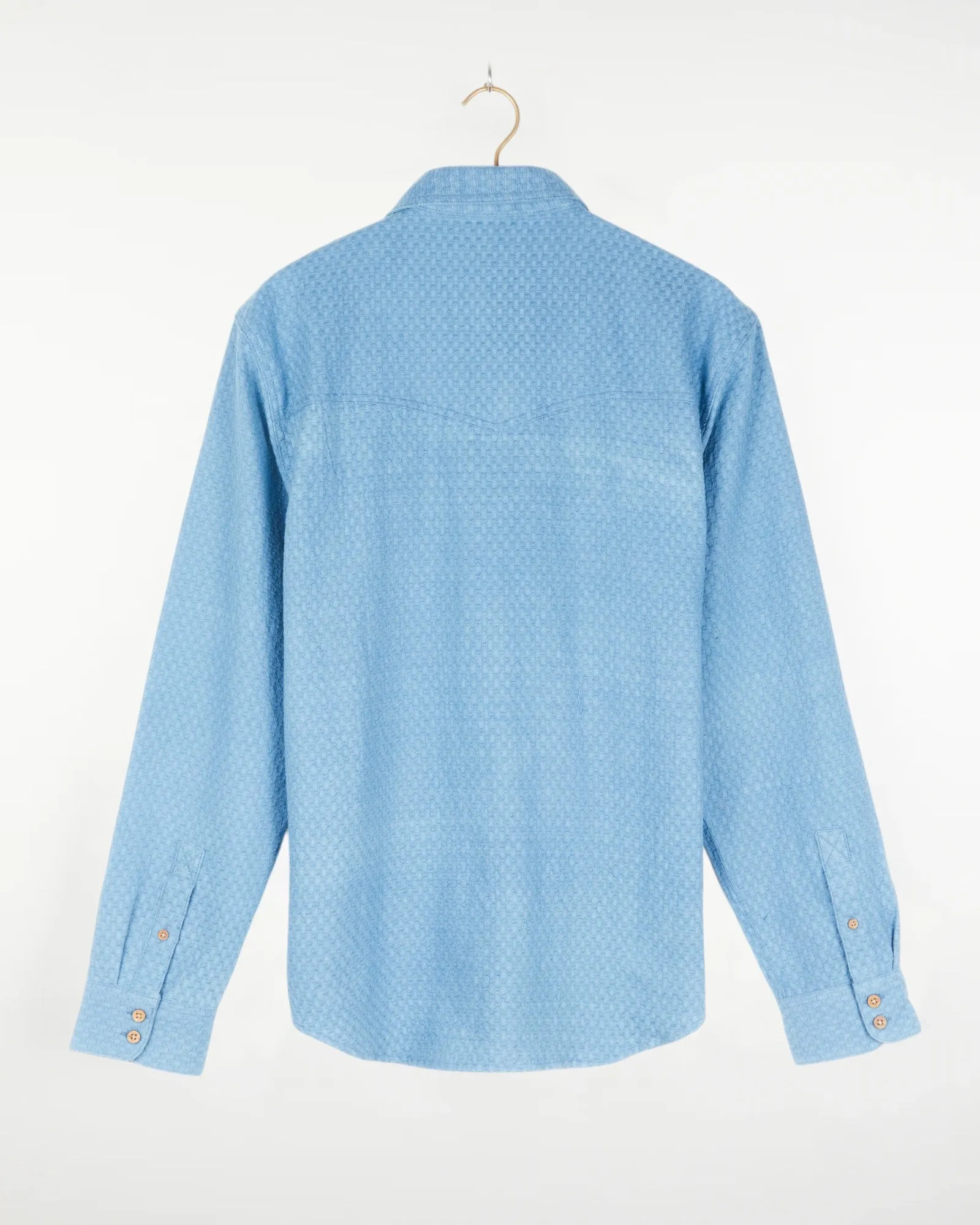 Kalpa Western Shirt Embroidered Kora Lt Indigo sold by The Umber & Ochre product image thumbnail 3