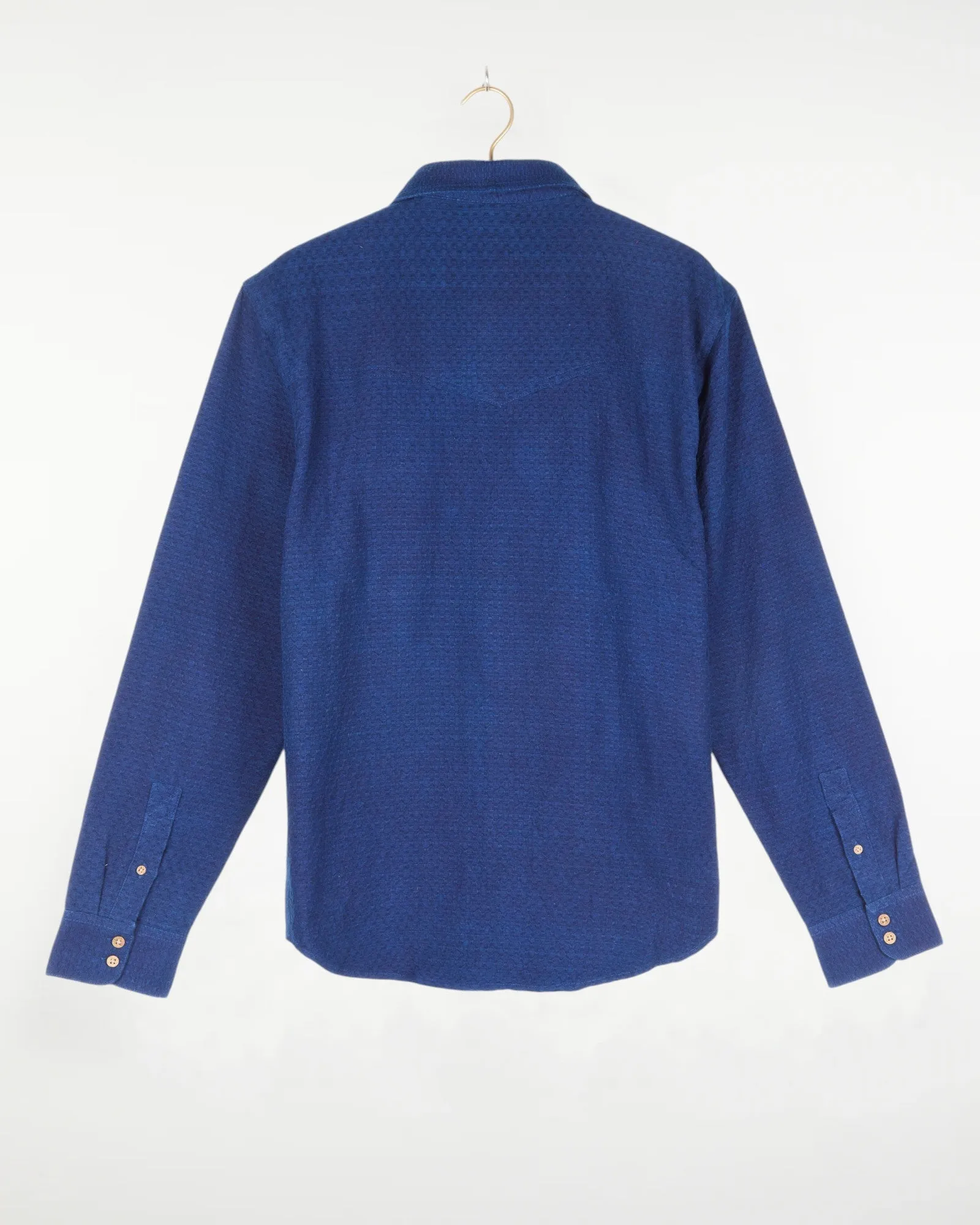 Kalpa Western Shirt Embroidered Indigo sold by The Umber & Ochre product image thumbnail 3