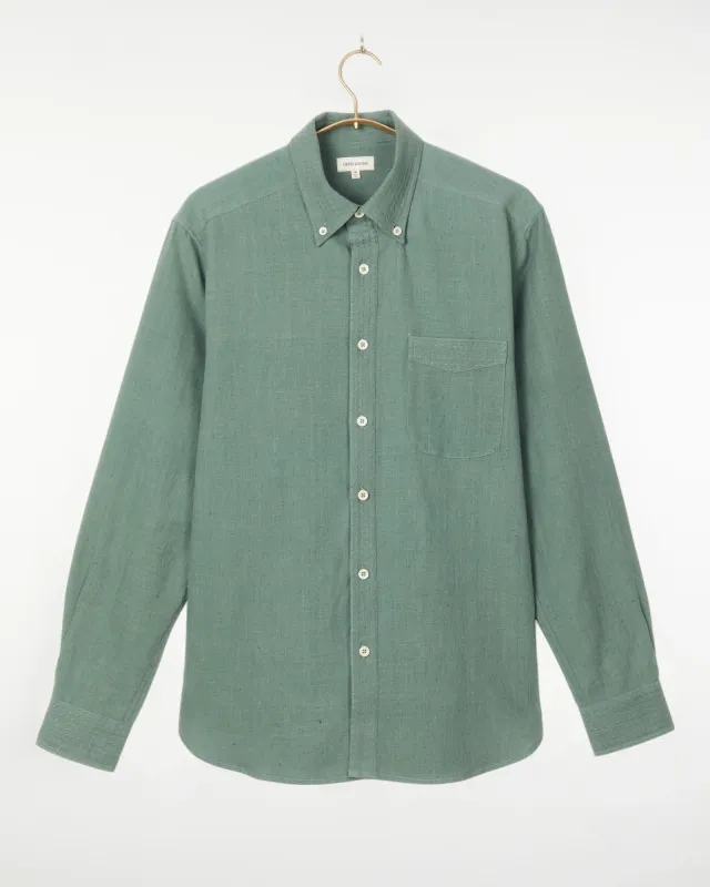 Kabir Standard Shirt w/Saddle Stitch Sea Green made by The Umber & Ochre