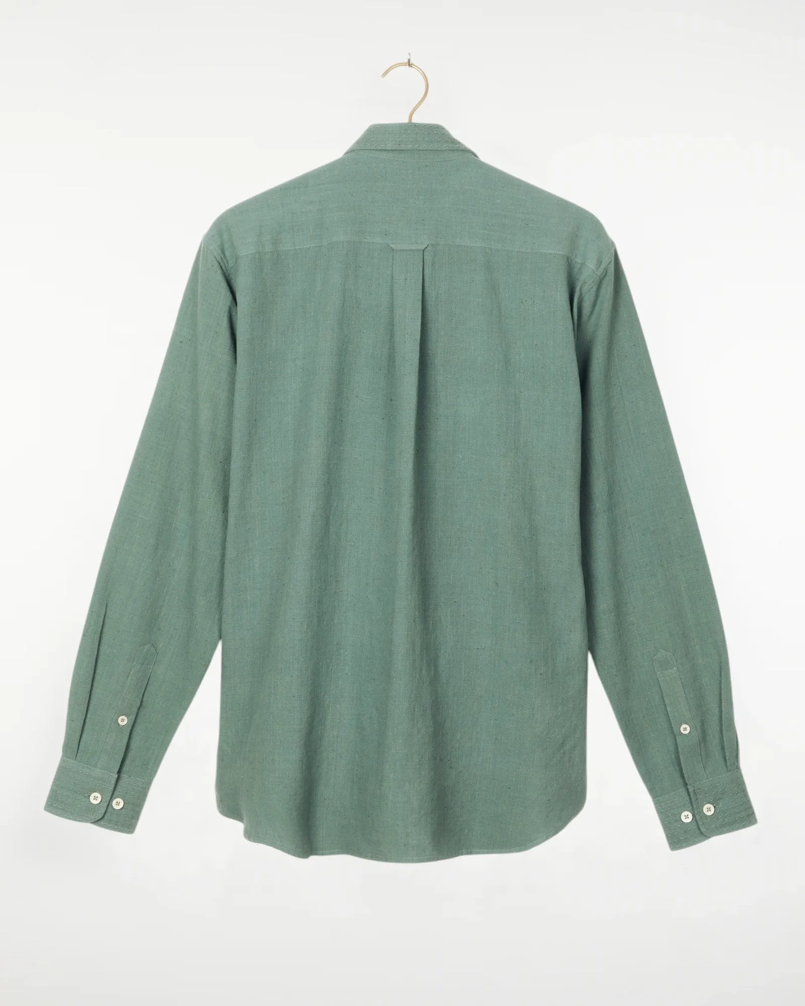 Kabir Standard Shirt w/Saddle Stitch Sea Green sold by The Umber & Ochre product image thumbnail 3