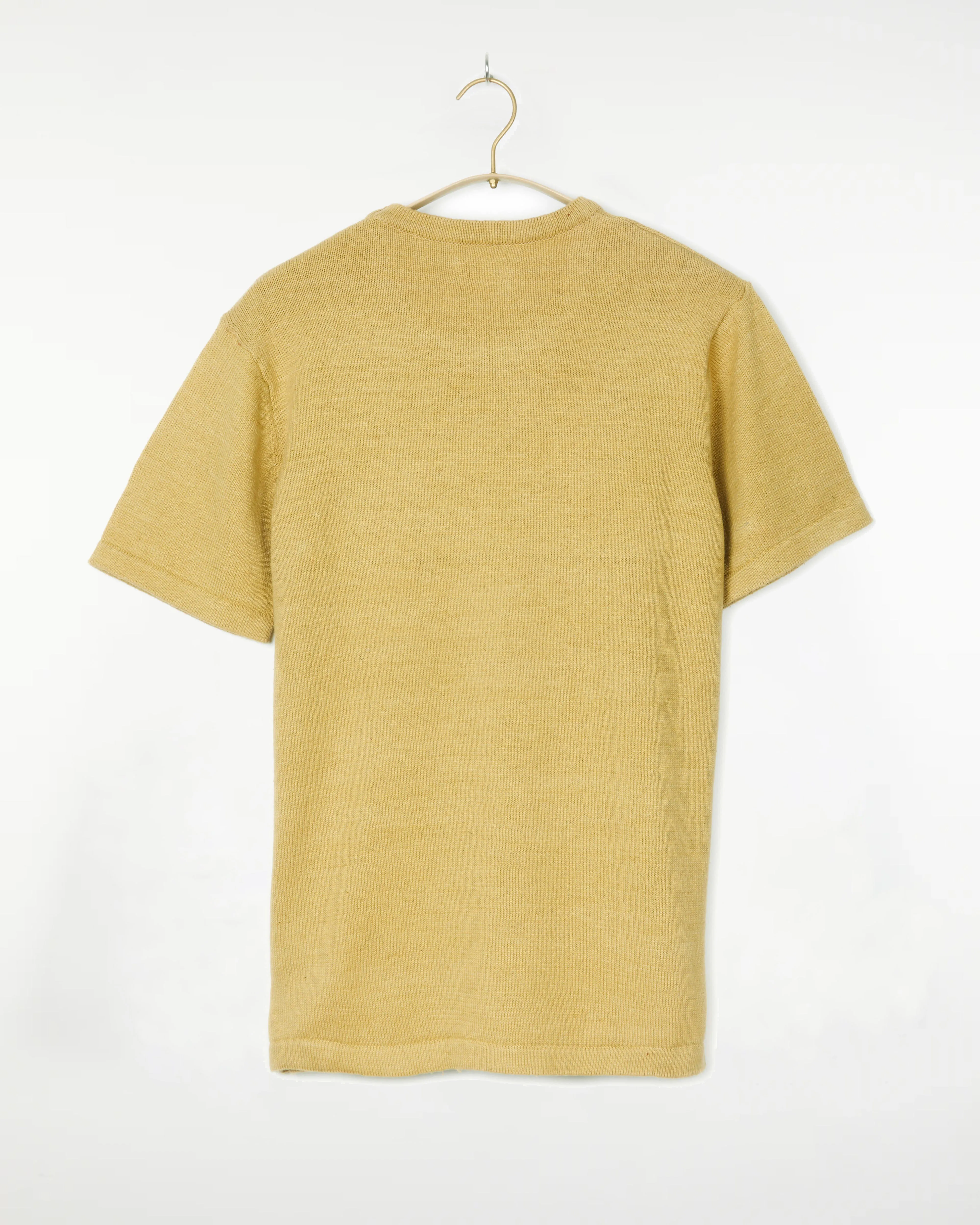 Azad S/S Pocket Flat Knitted Tee Yellow sold by The Umber & Ochre product image thumbnail 3