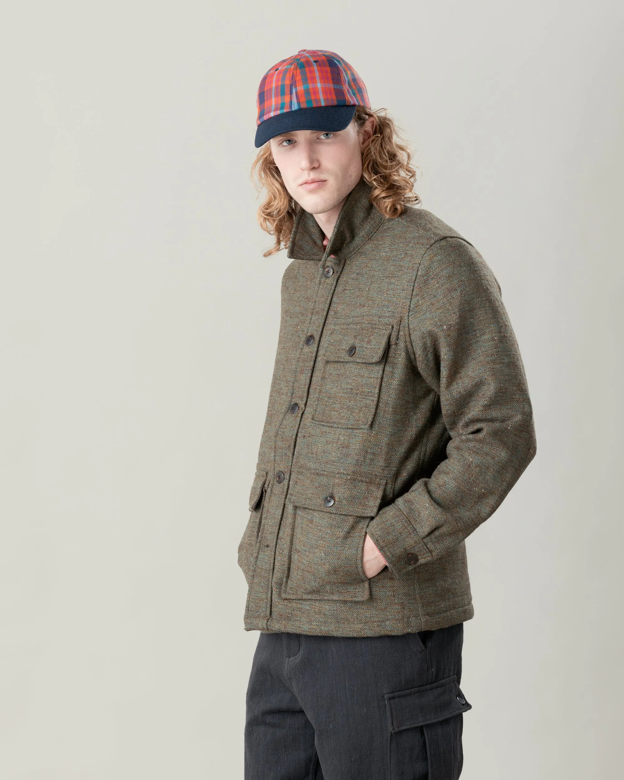 Akash Chore Coat - Melange Wool in Marine sold by The Umber & Ochre product image thumbnail 2