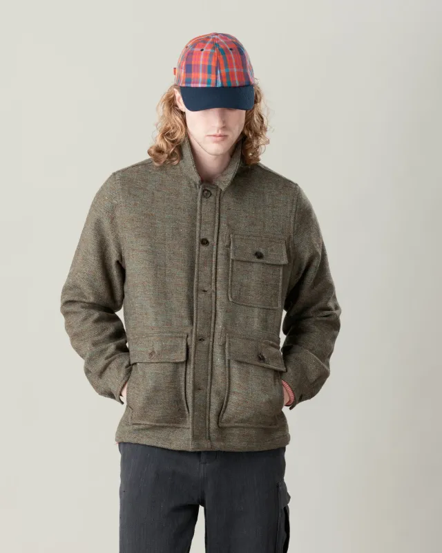 Akash Chore Coat - Melange Wool in Marine made by The Umber & Ochre