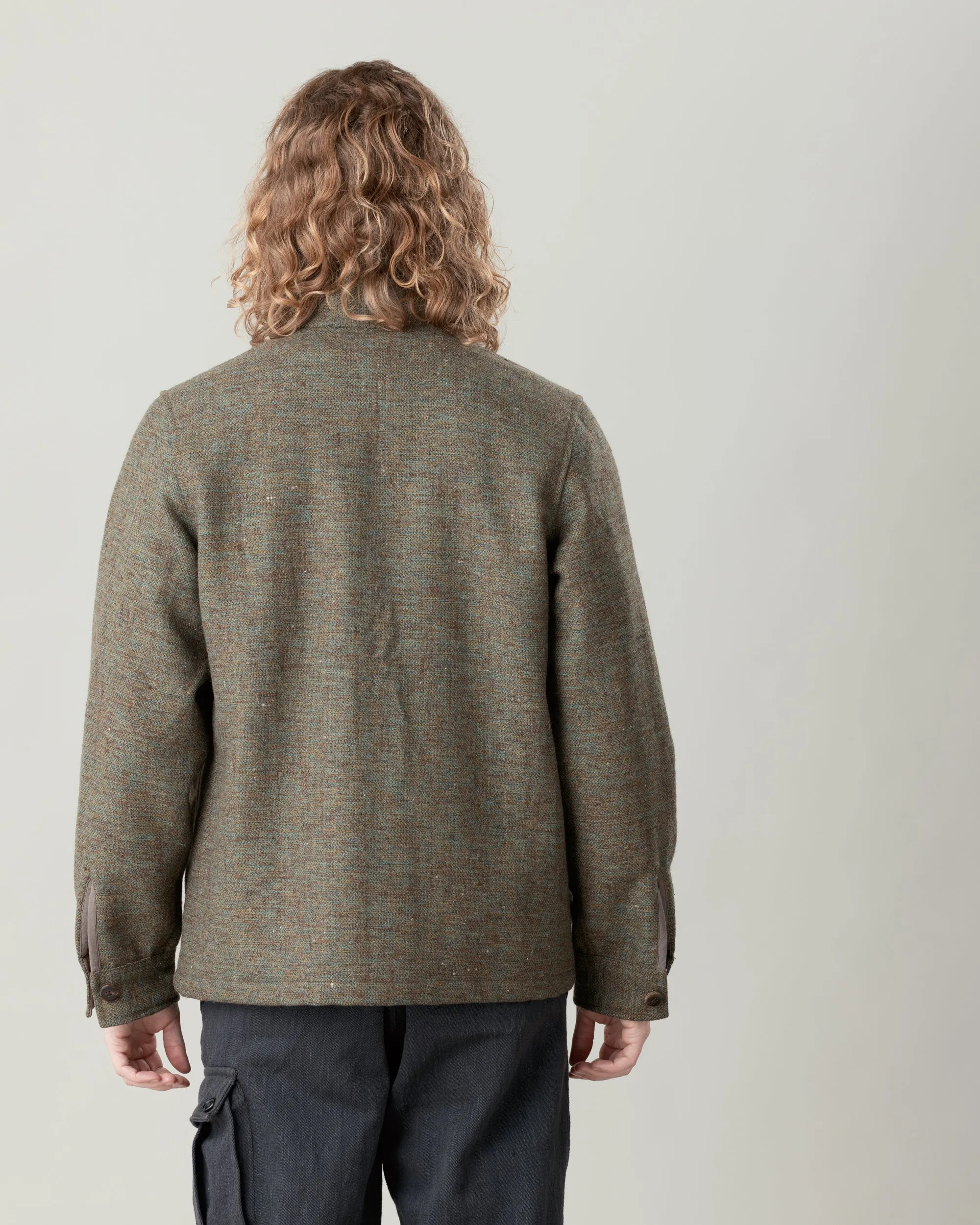 Akash Chore Coat - Melange Wool in Marine sold by The Umber & Ochre product image thumbnail 5