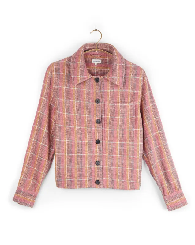 Padma Jacket in Nubby Cotton Sunset Plaid made by The Umber & Ochre