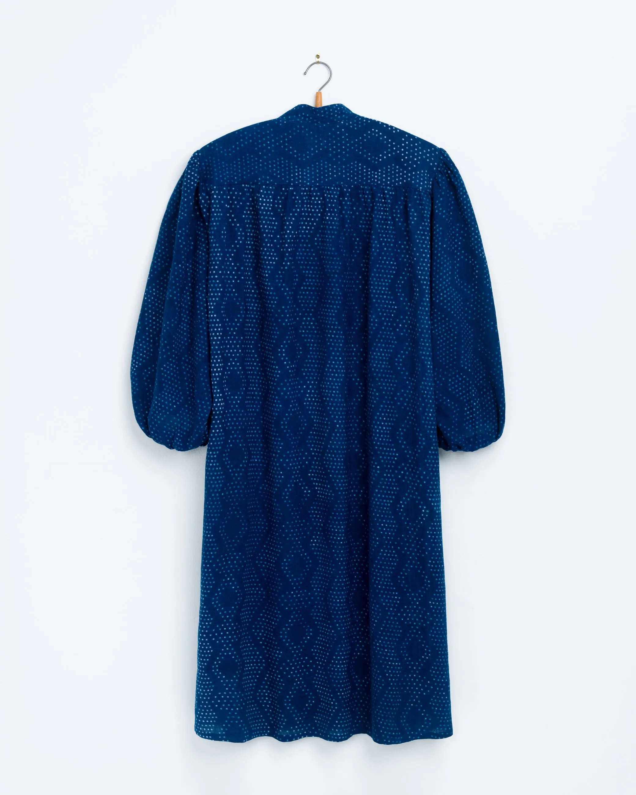 Samira Tunic in Dot Block Indigo sold by The Umber & Ochre product image thumbnail 3