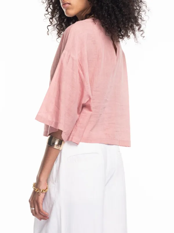 May Boxy Tee in Opal made by Umber & Ochre
