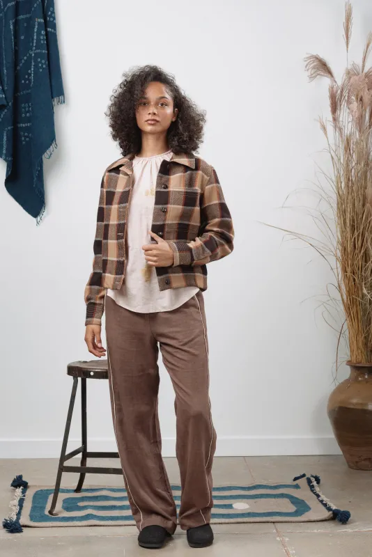 Padma Jacket in Wool Plaid made by The Umber & Ochre