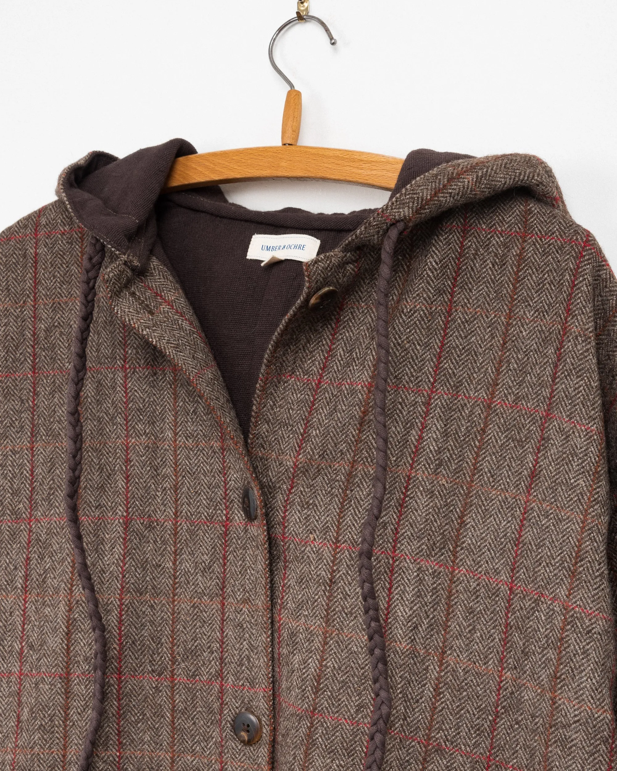 Samaya Hooded Coat in Camel Plaid sold by The Umber & Ochre product image thumbnail 2