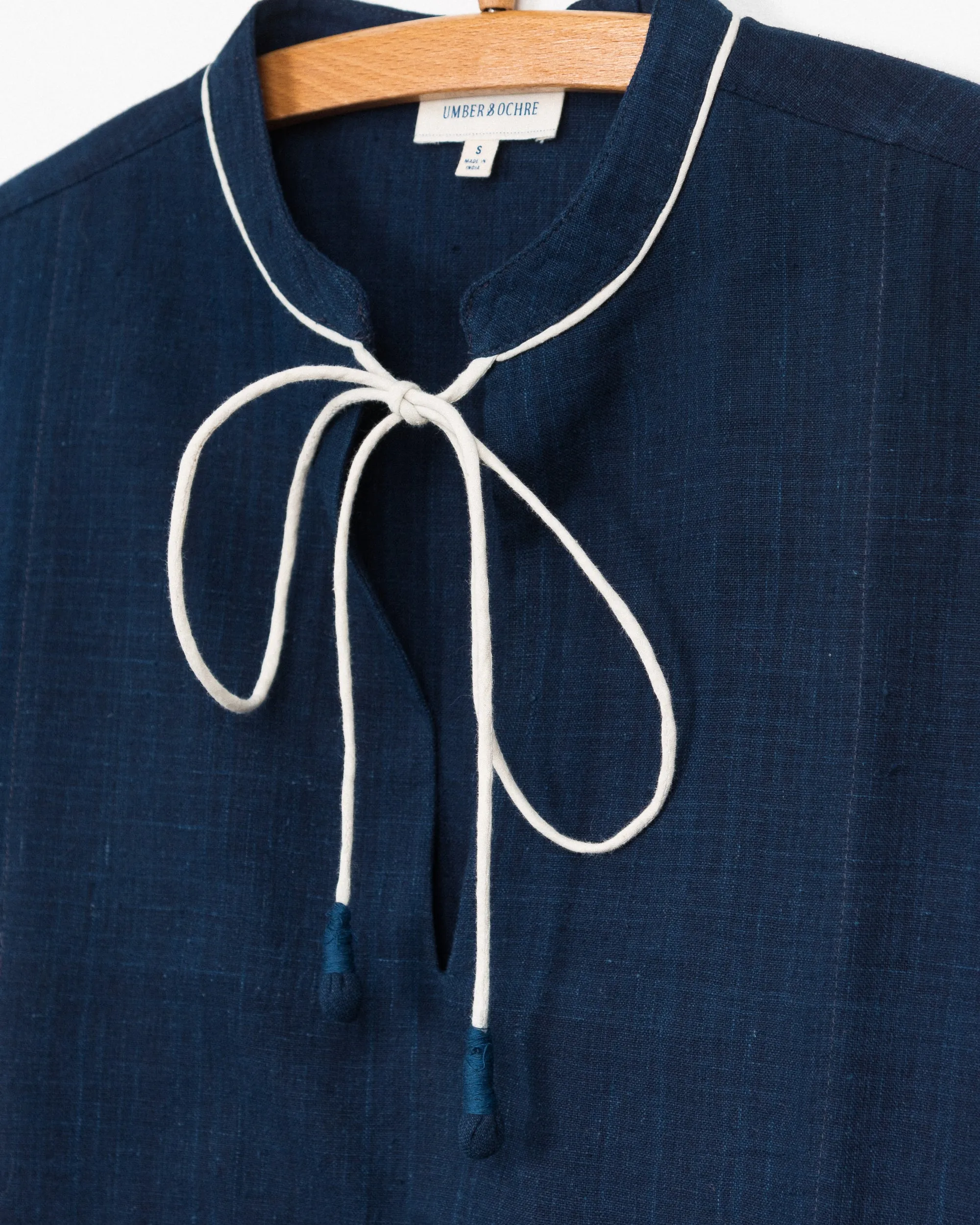 Hemani Tie Top in Indigo sold by The Umber & Ochre product image thumbnail 3