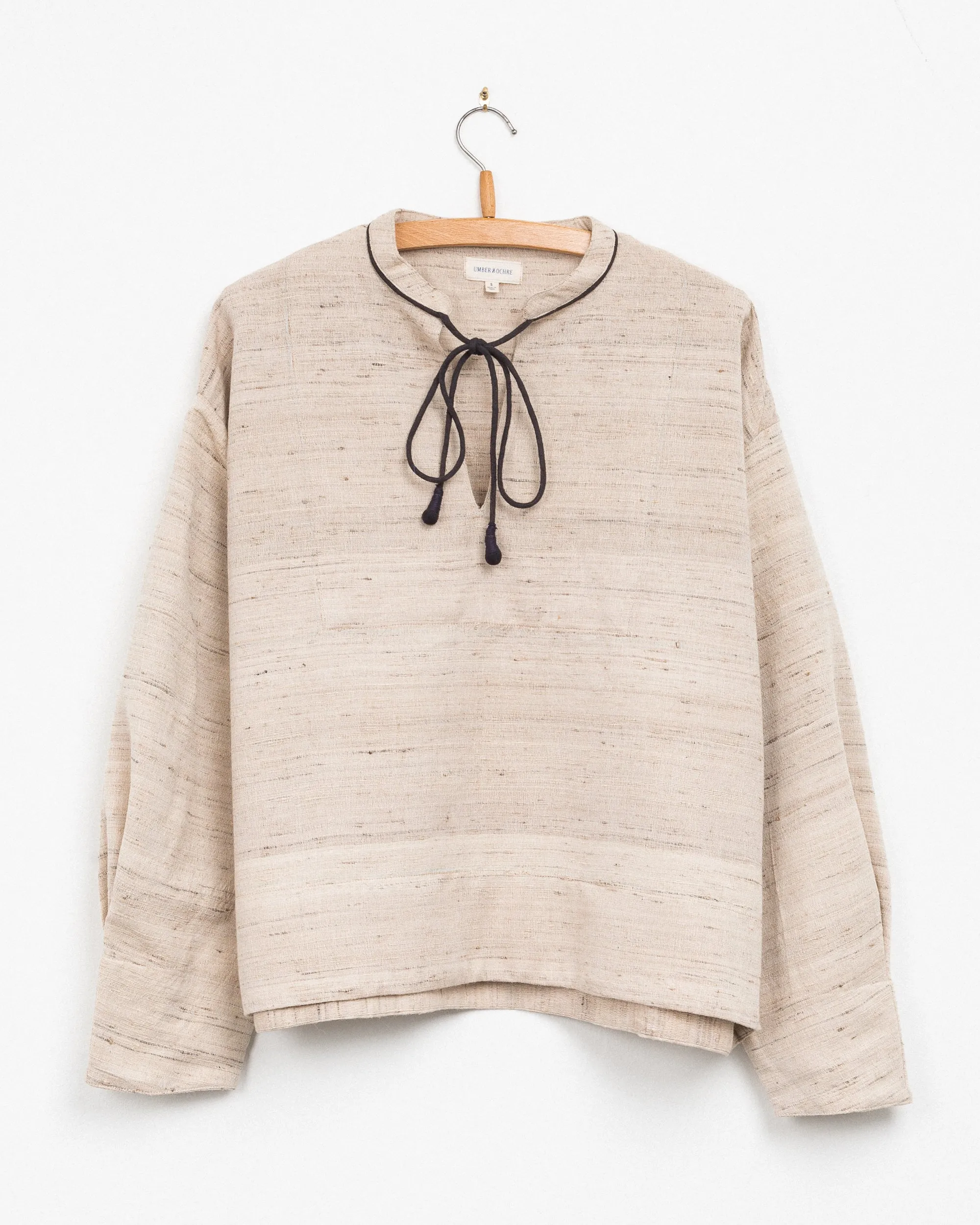 Hemani Tie Top in Camel Silk sold by The Umber & Ochre