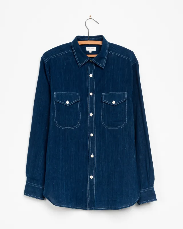 Mazadoor Work Shirt in Indigo made by The Umber & Ochre