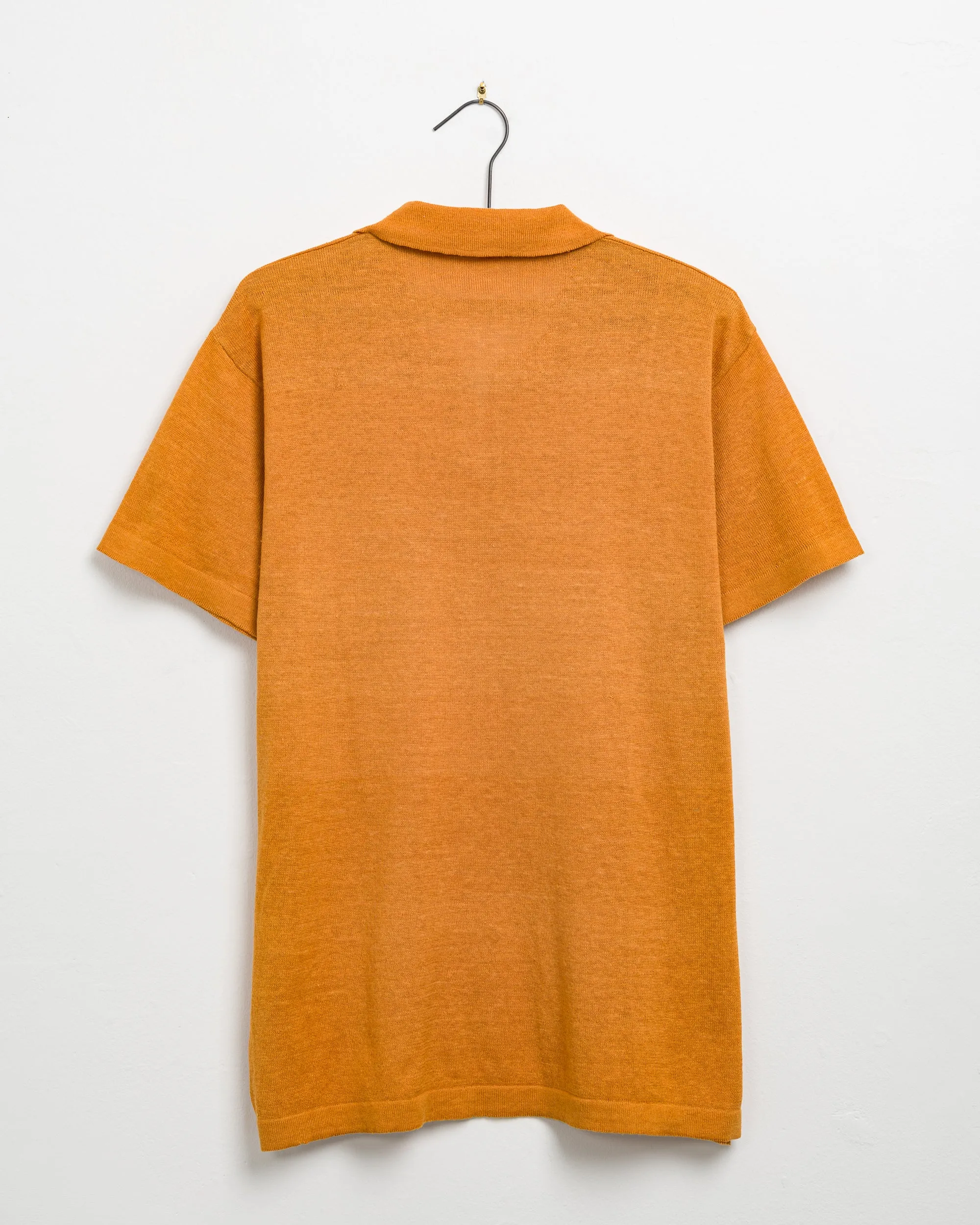Manbir Johnny Collar Knit Tee in Persimmon sold by The Umber & Ochre product image thumbnail 4