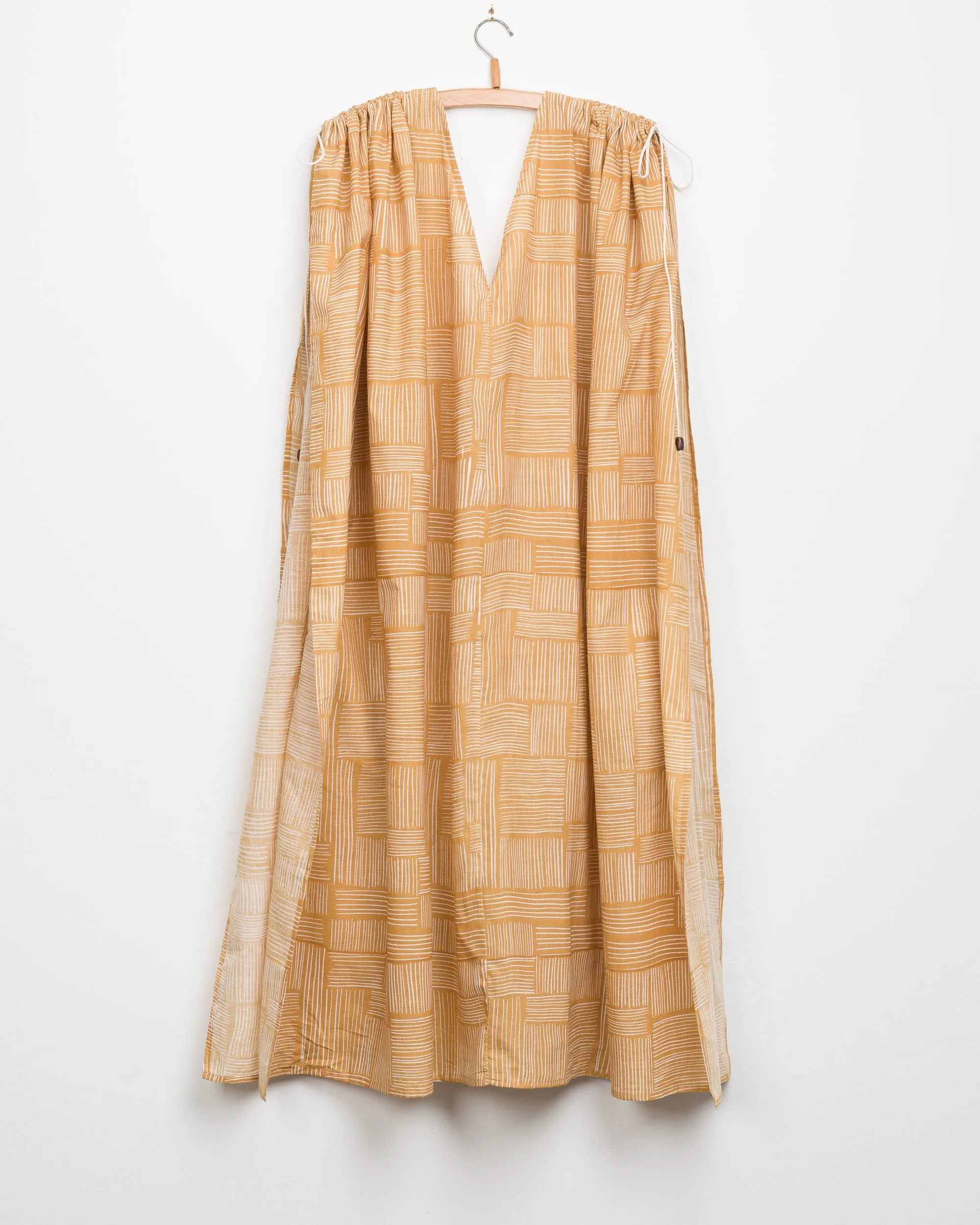 Cleo Caftan in Wheat Block sold by The Umber & Ochre product image thumbnail 4