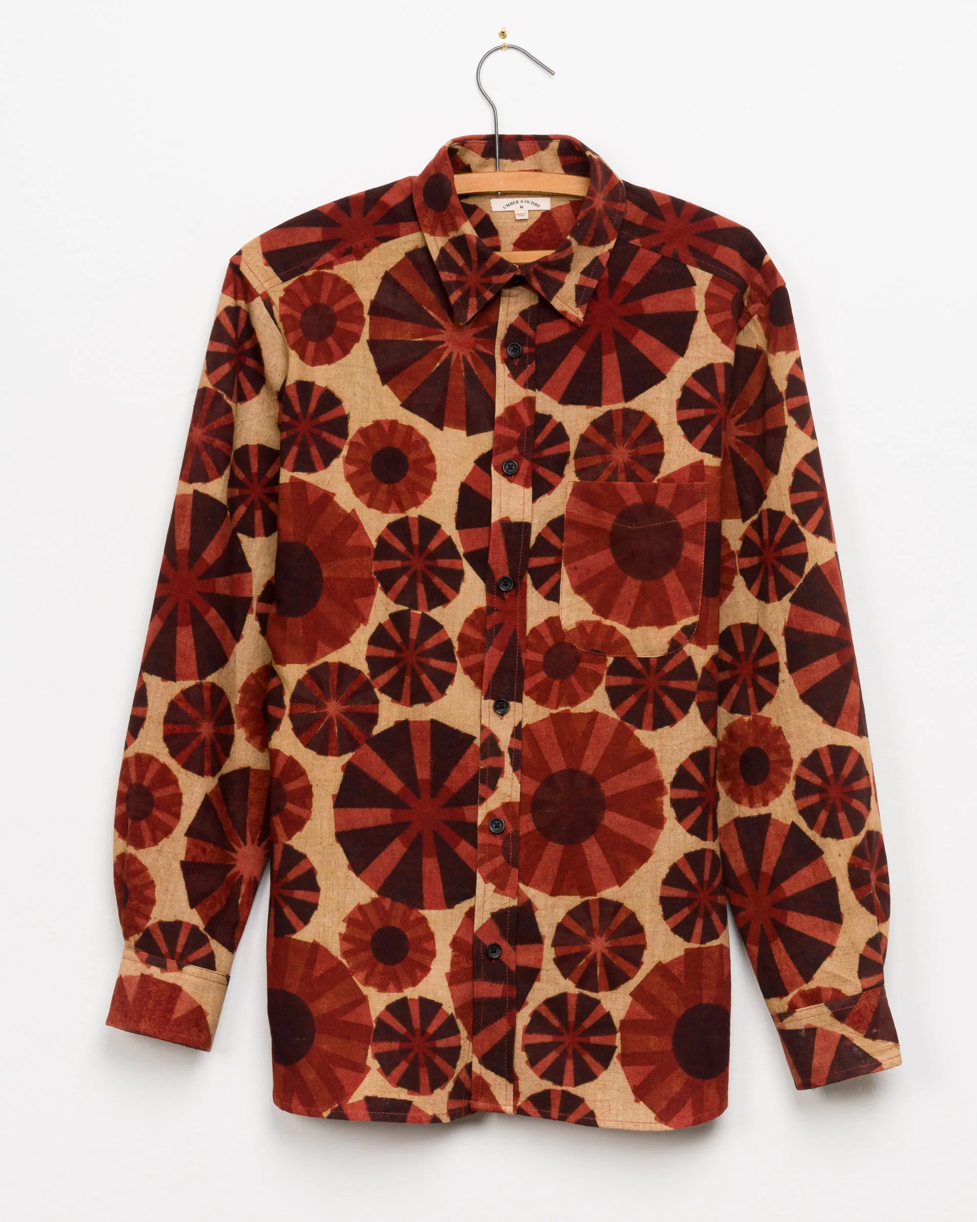 Kabir Standard Shirt w/Saddle Stitch in Pinwheel sold by The Umber & Ochre product image thumbnail 2