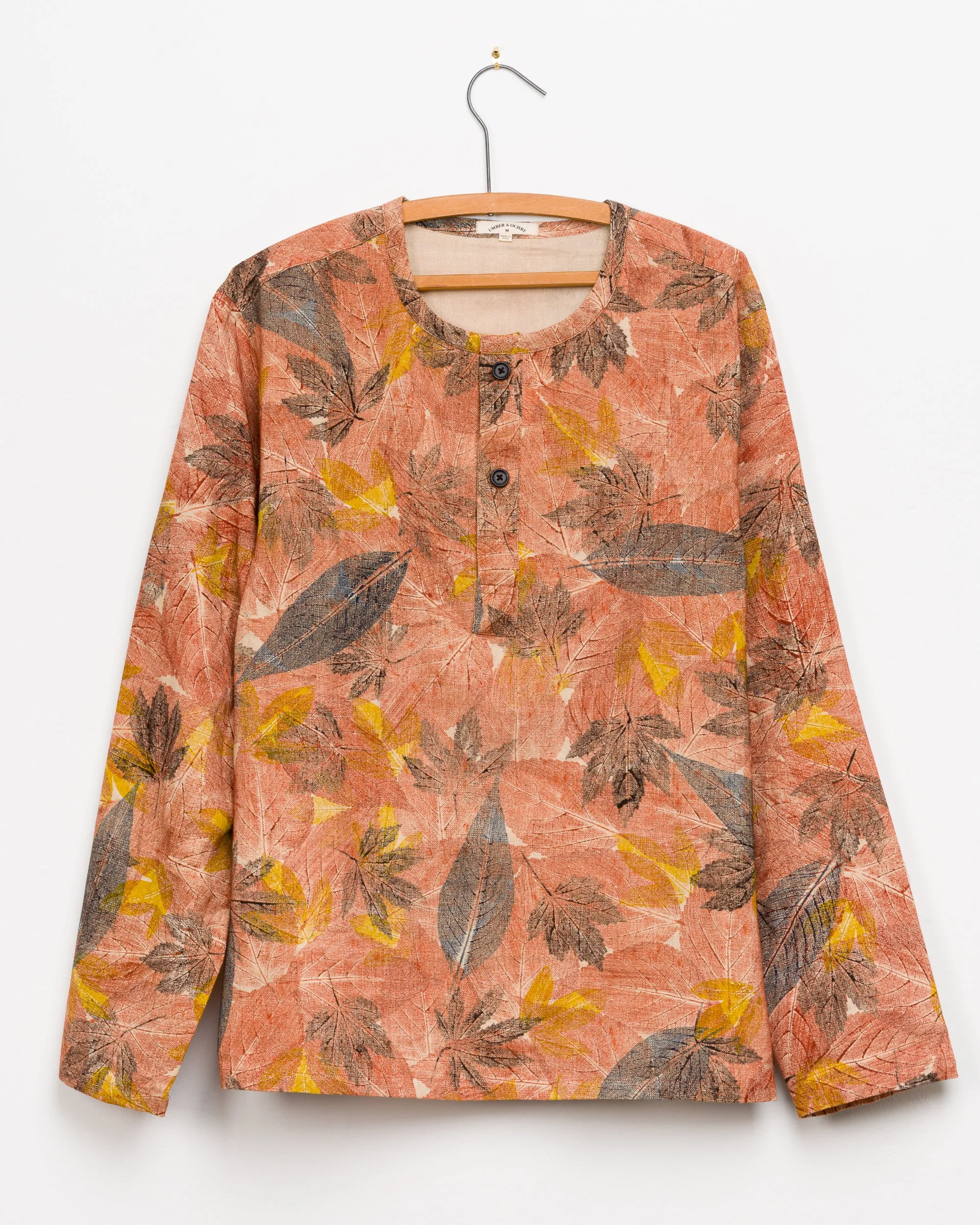 Radha Henley Shirt in Leaf sold by The Umber & Ochre product image thumbnail 2