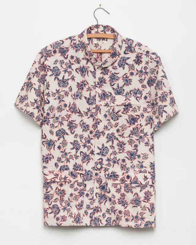 Havana Shirt in Floral Kalamkari made by The Umber & Ochre