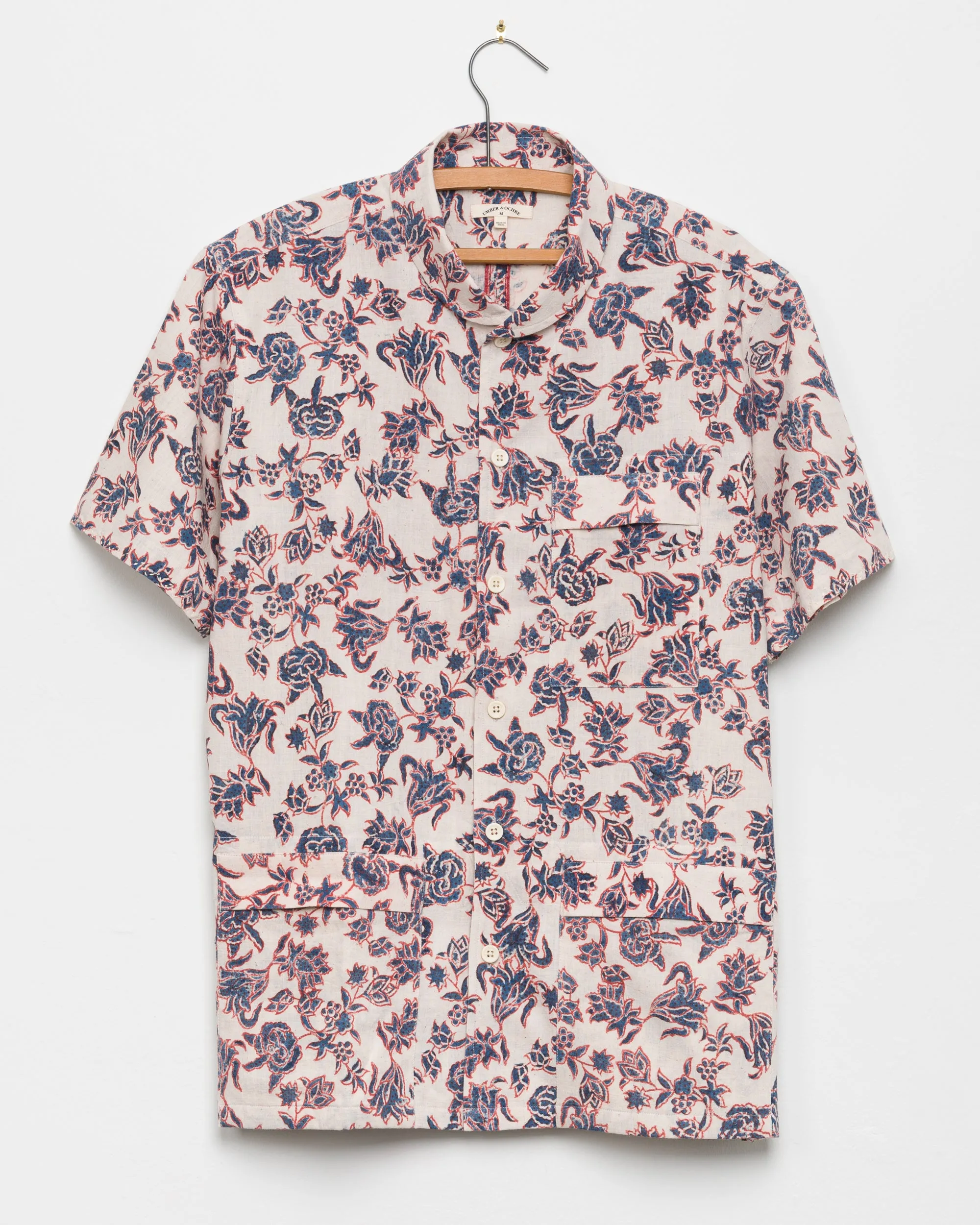 Havana Shirt in Floral Kalamkari sold by The Umber & Ochre
