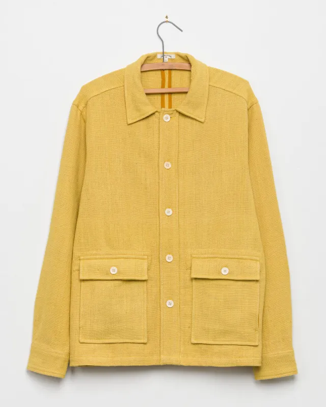 Chore Coat in Turmeric Nubby Cotton made by The Umber & Ochre