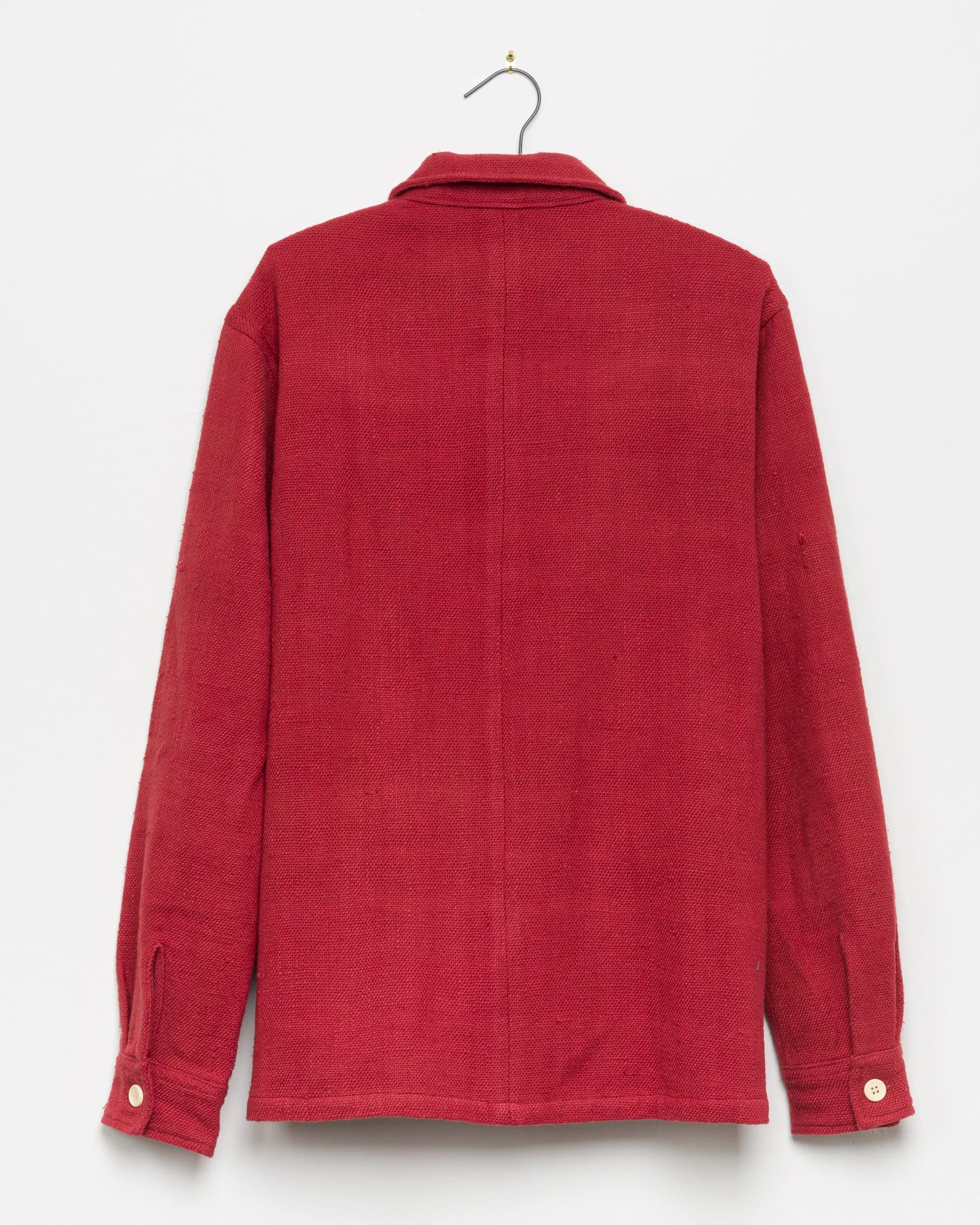 Chore Coat in Red Nubby Cotton sold by The Umber & Ochre product image thumbnail 4