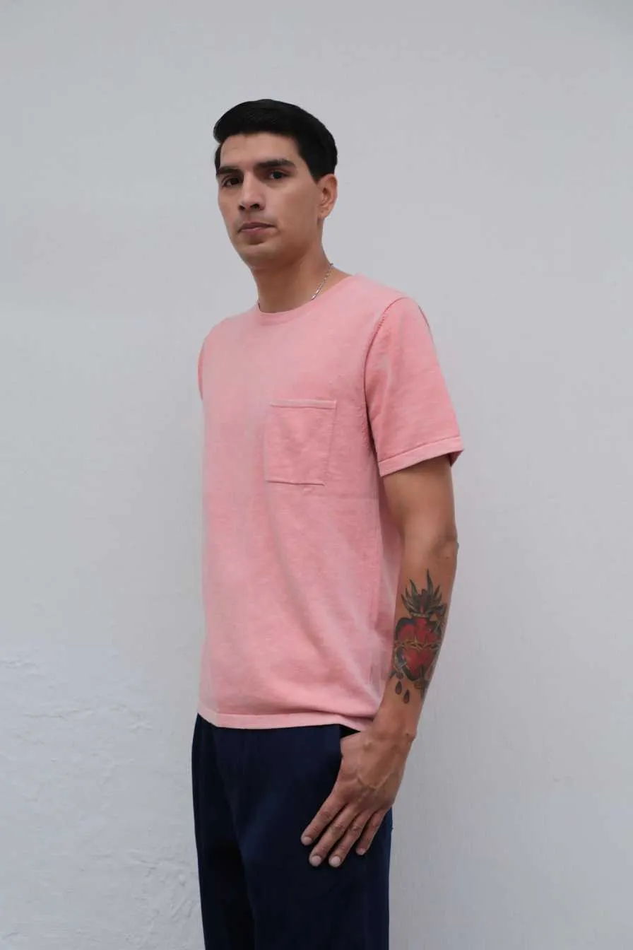 Yogi S/S Pocket Knit Tee Dusty Rose sold by The Umber & Ochre