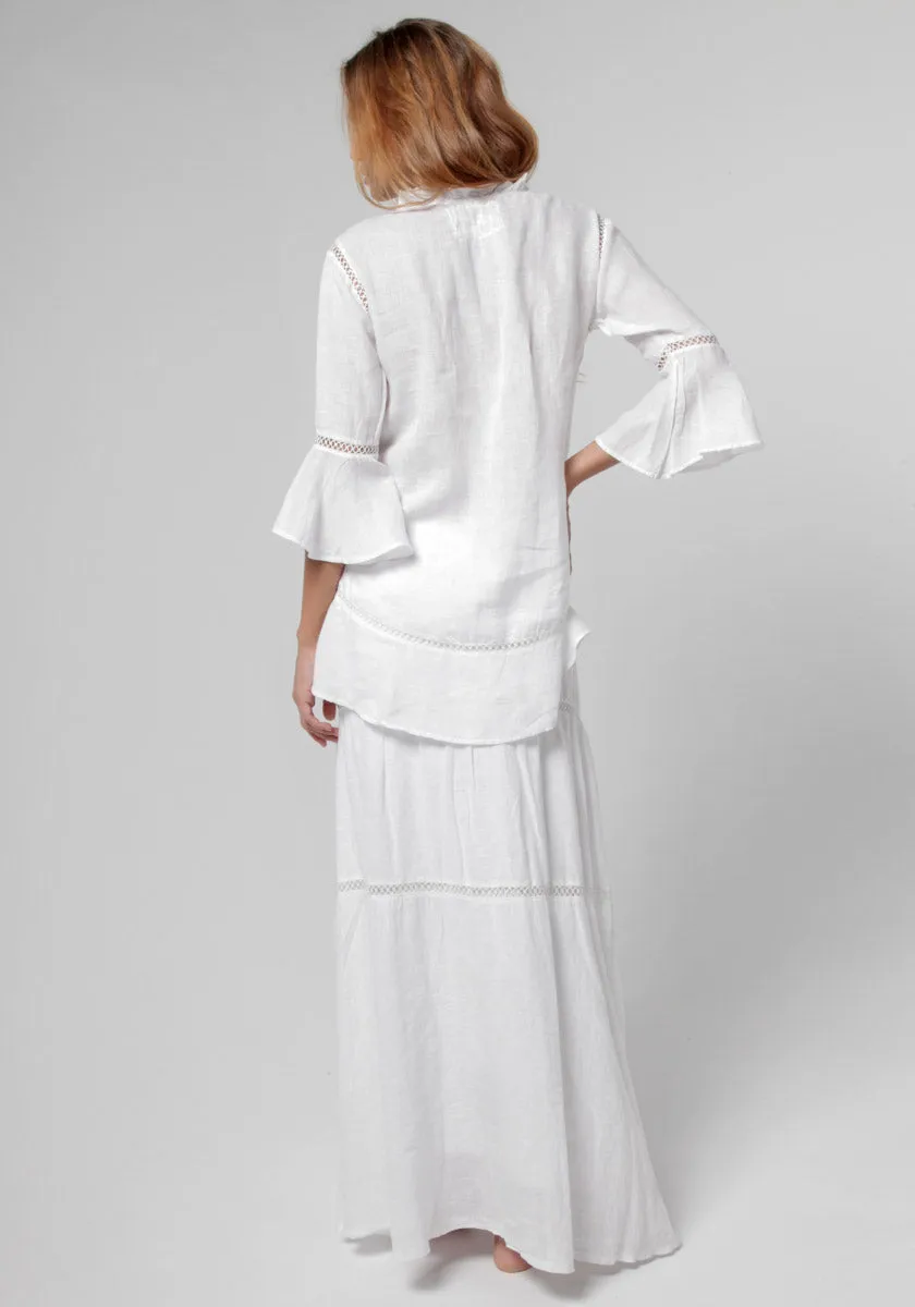Boho Linen Maxi Skirt sold by Claudio Milano product image thumbnail 3