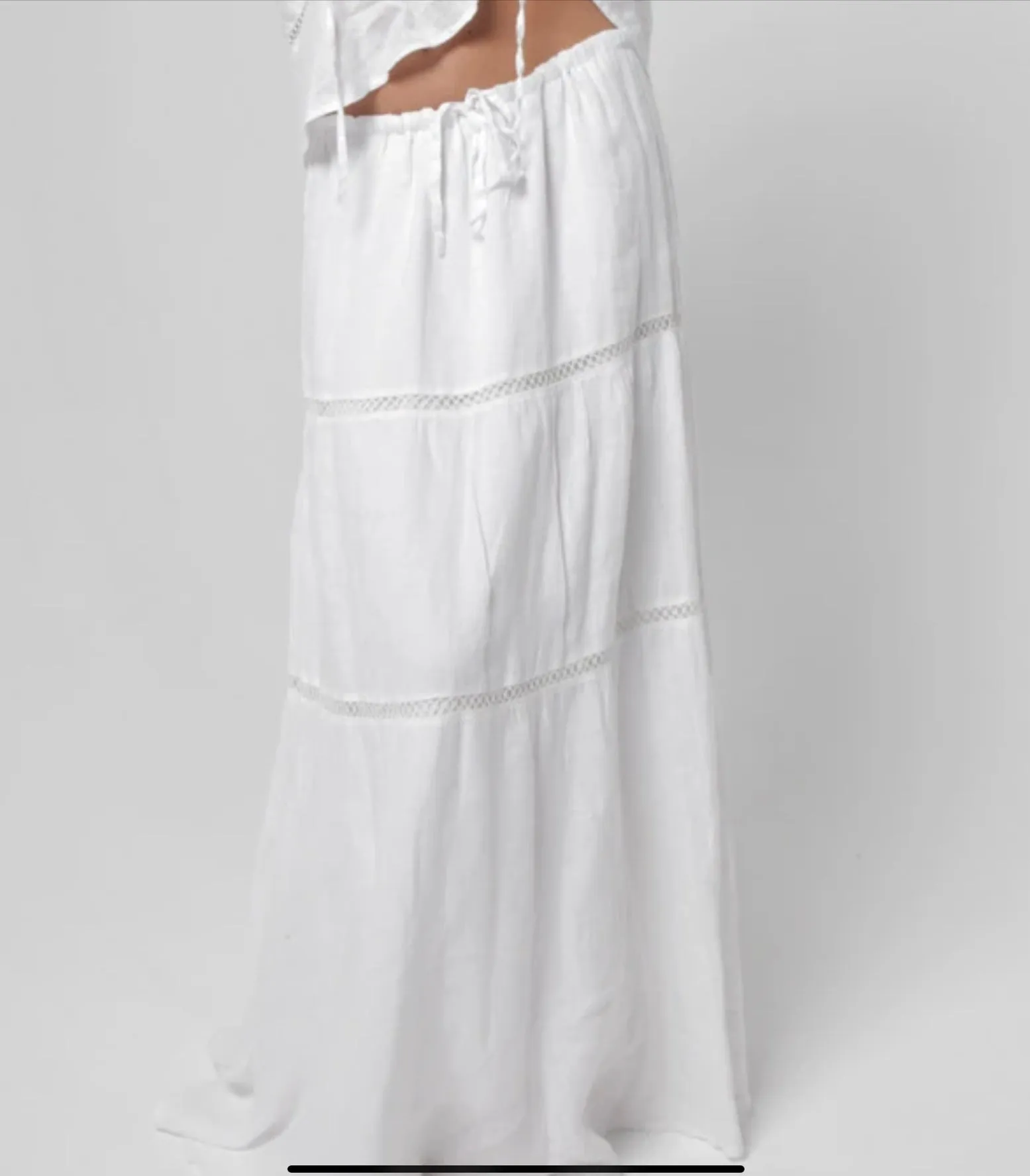 Boho Linen Maxi Skirt sold by Claudio Milano product image thumbnail 4