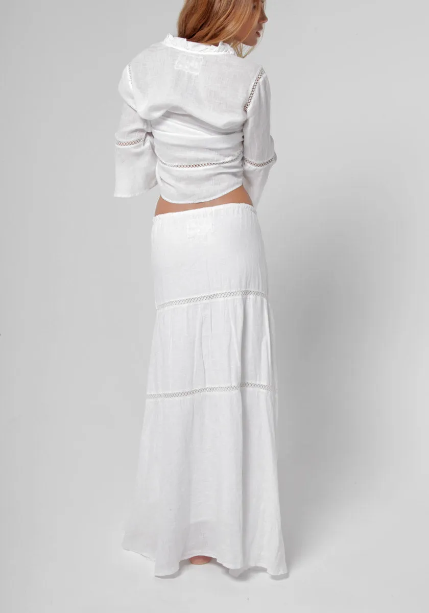 Boho Linen Maxi Skirt sold by Claudio Milano product image thumbnail 2