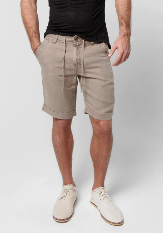 Linen Shorts With Drawstring made by Claudio Milano