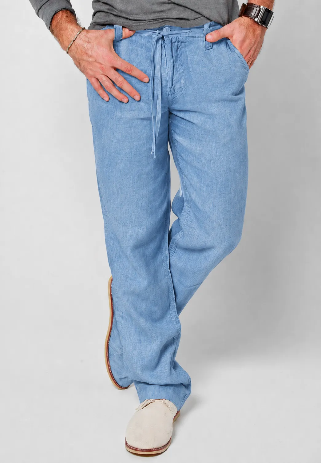 Linen Pants With Drawstring | Relaxed Fit sold by Claudio Milano product image thumbnail 5