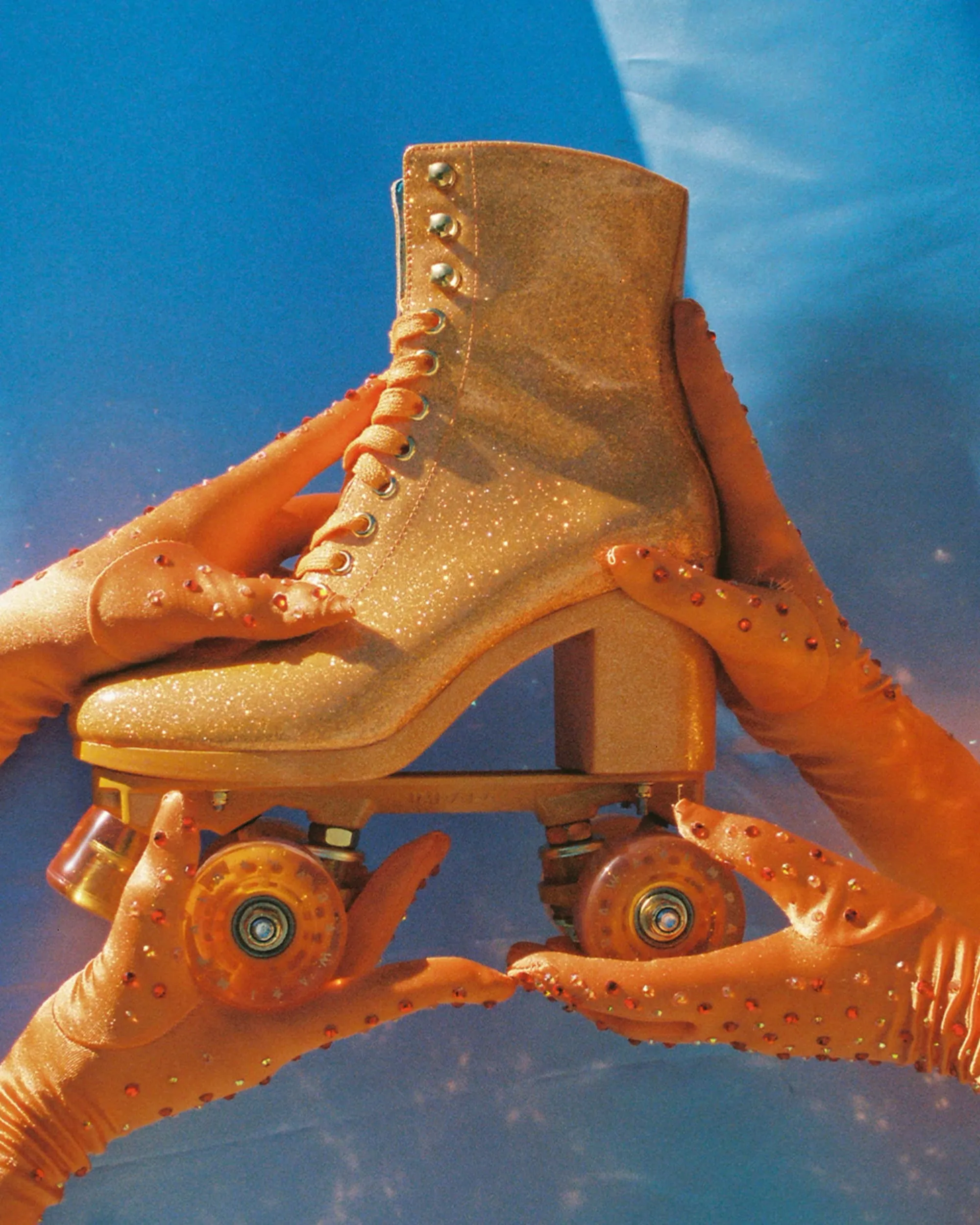 Impala Marawa High Heel Skate - Marawa Sparkle Orange sold by Impala Rollerskates