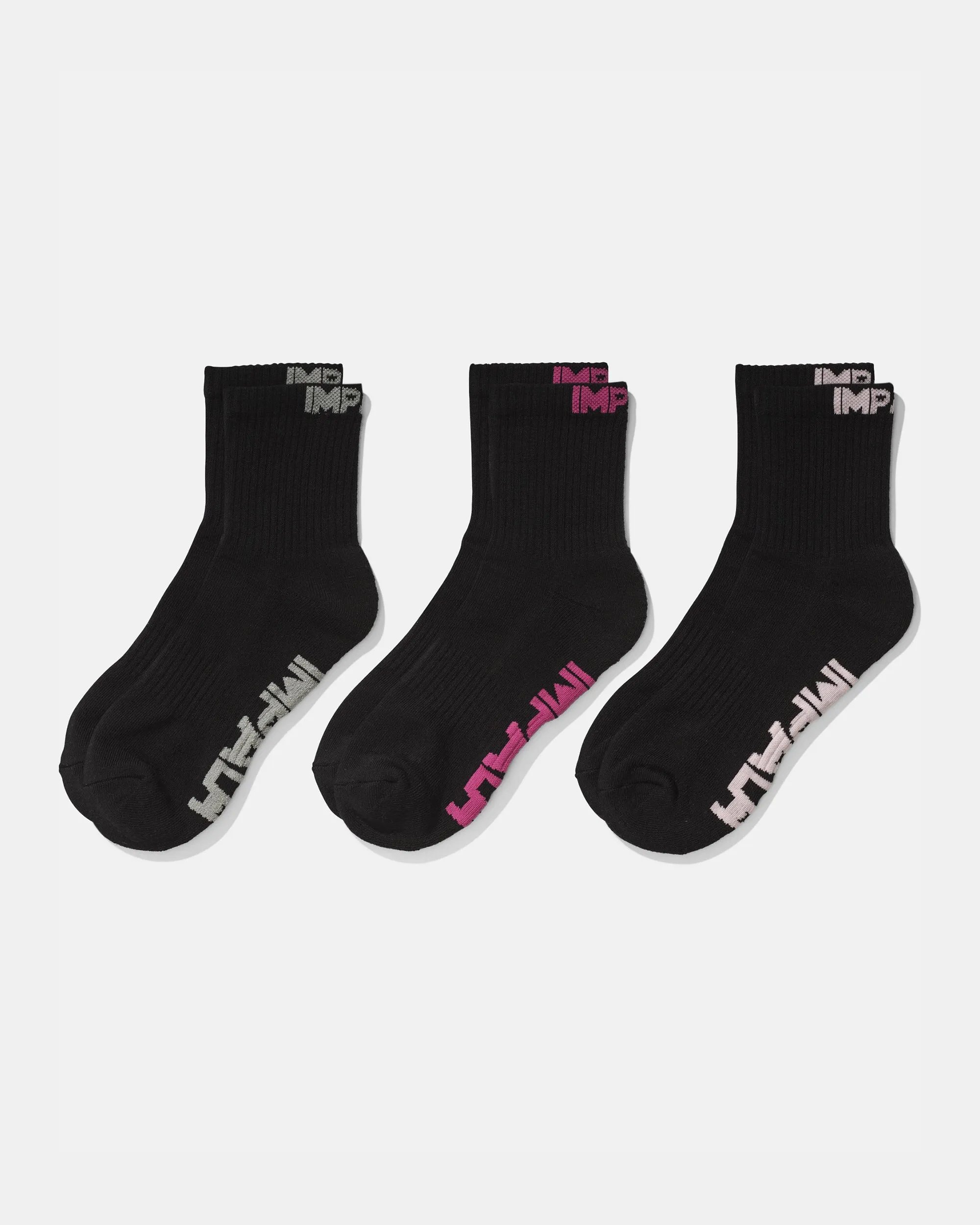 Impala Everyday Sock 3pk - Black sold by Impala Rollerskates