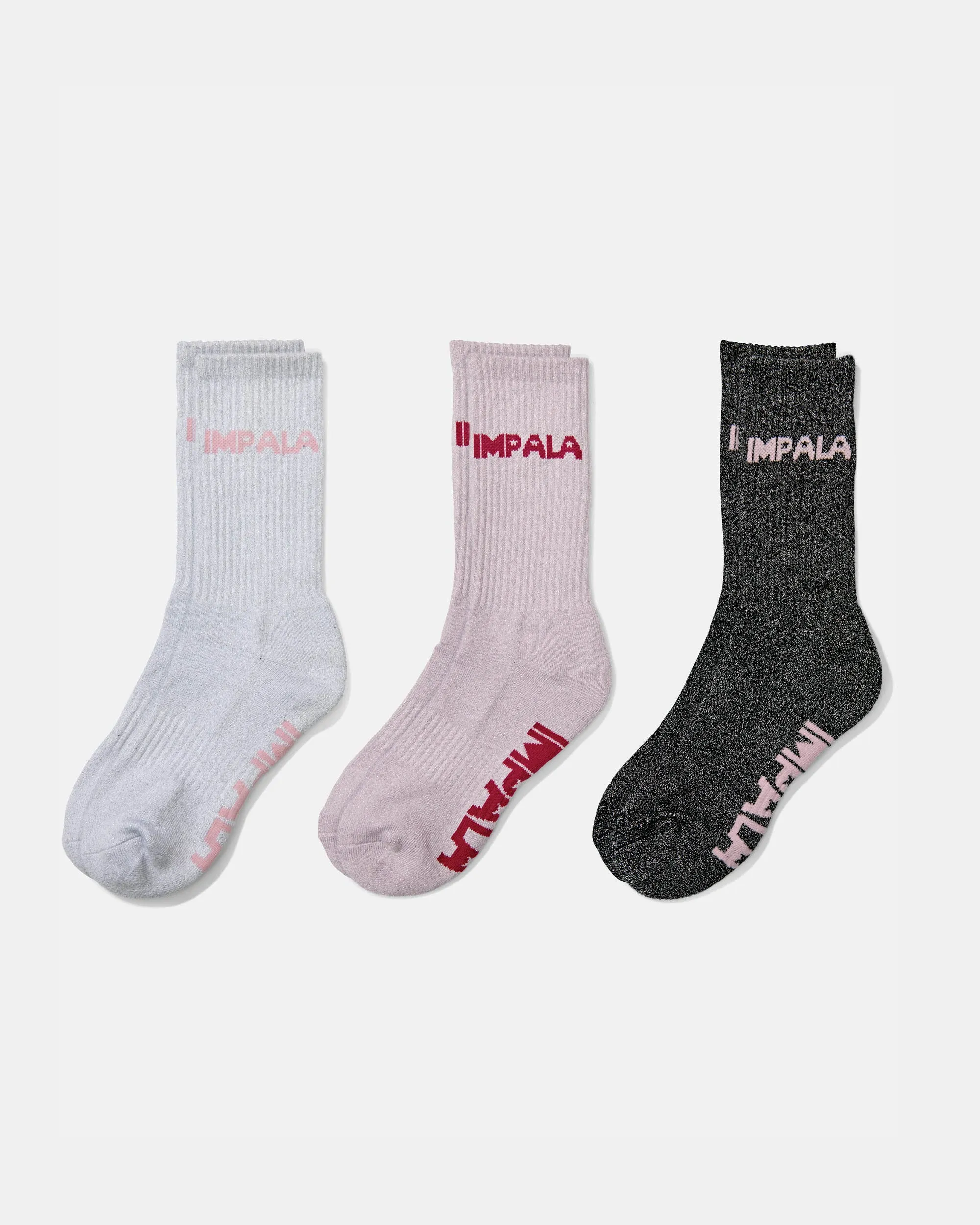 Impala Skate Sock 3pk - Sparkle sold by Impala Rollerskates