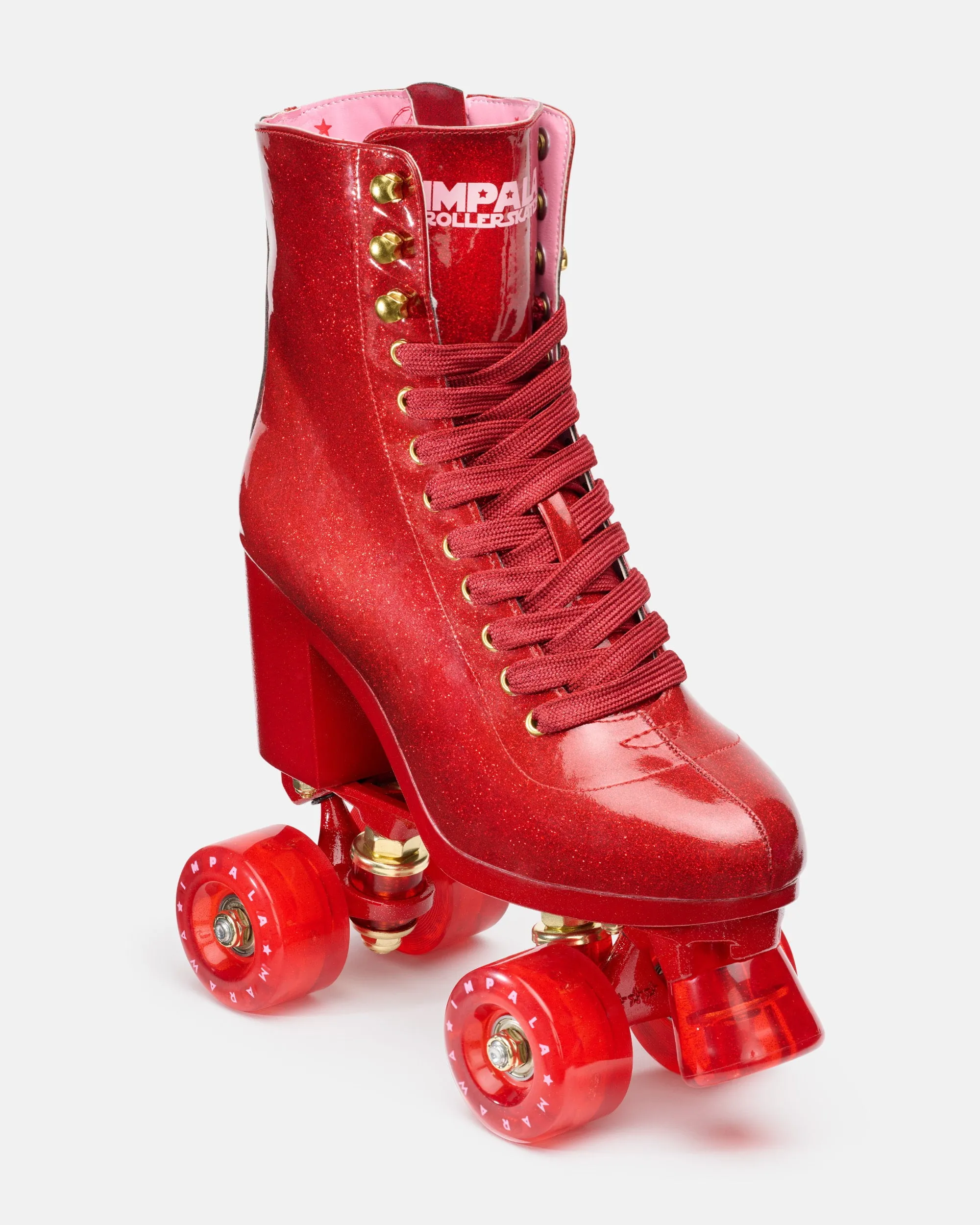 Impala Marawa High Heel Skate - Marawa Red Glitter sold by Impala Rollerskates