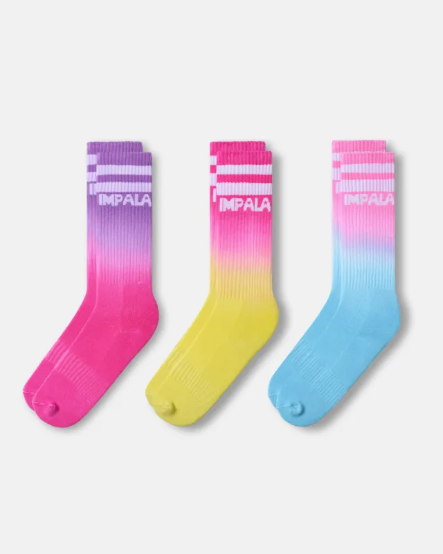 Impala Stripe Sock 3pk - Tropicana sold by Impala Rollerskates