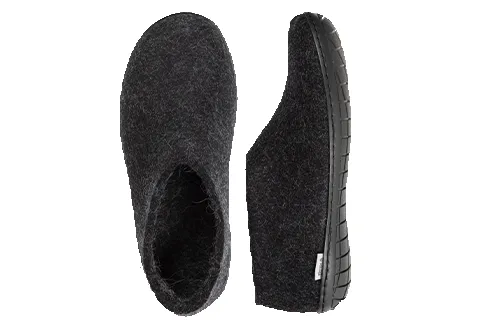 Shoe with black rubber sole - Charcoal sold by Glerups product image thumbnail 3