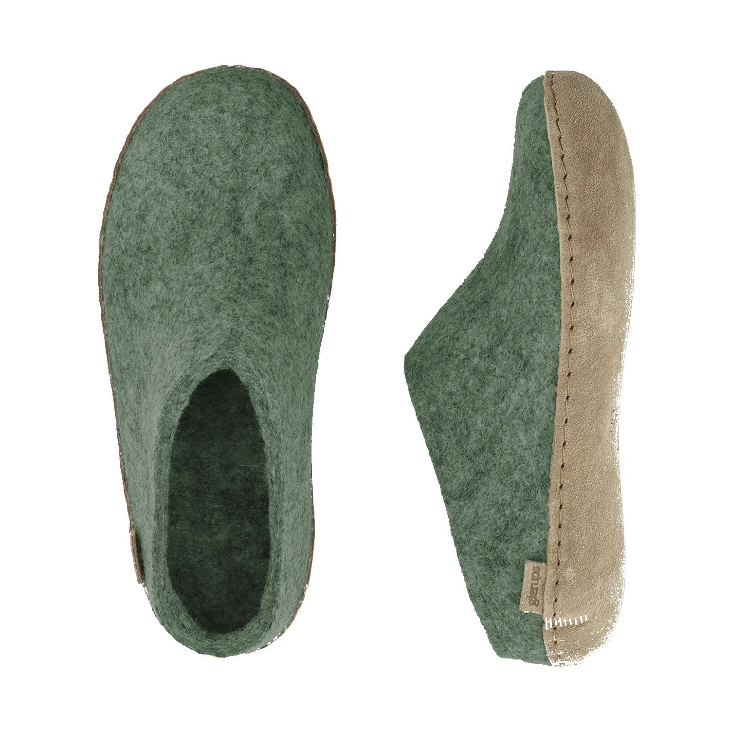 Slip-on with leather sole - Moss sold by Glerups product image thumbnail 3