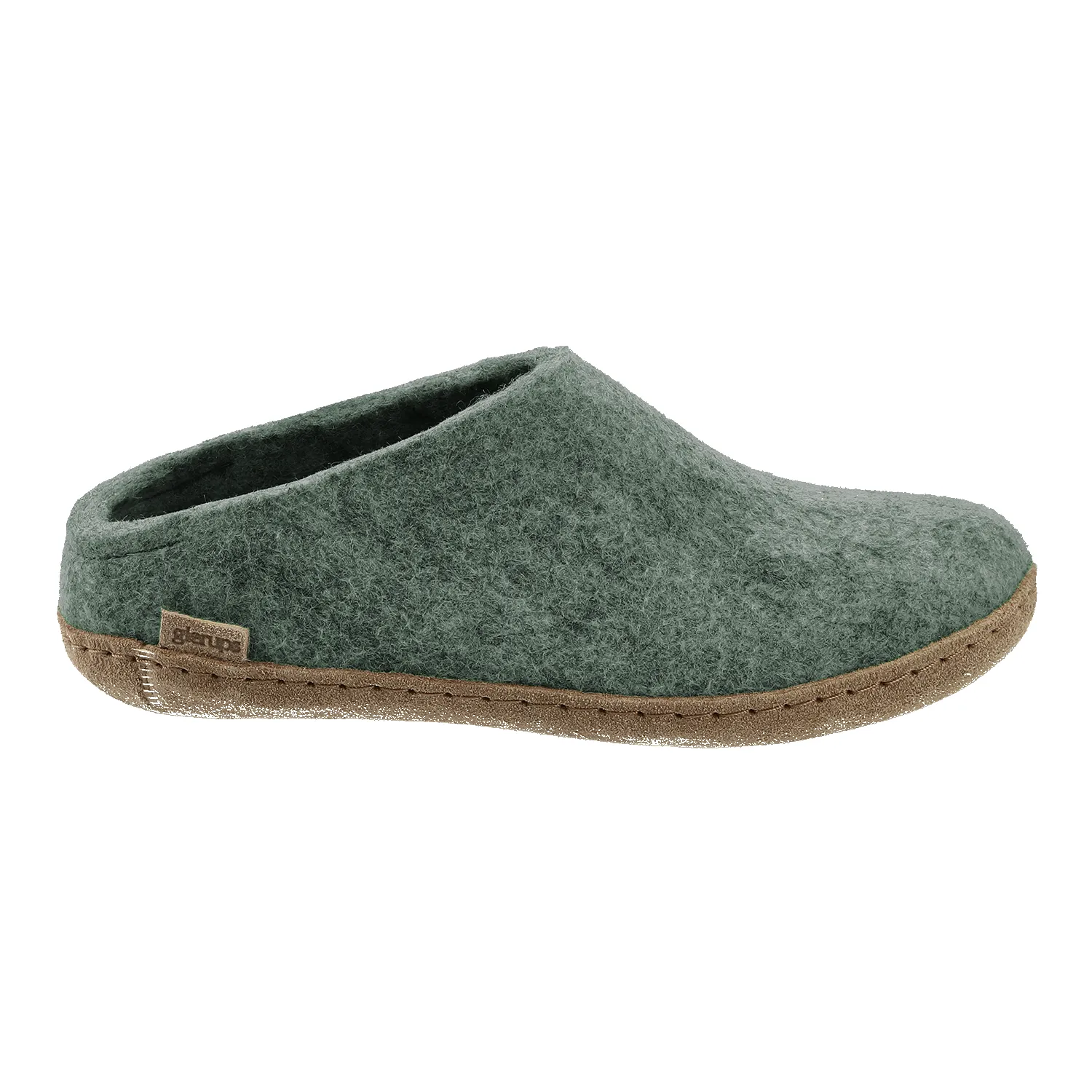 Slip-on with leather sole - Moss sold by Glerups