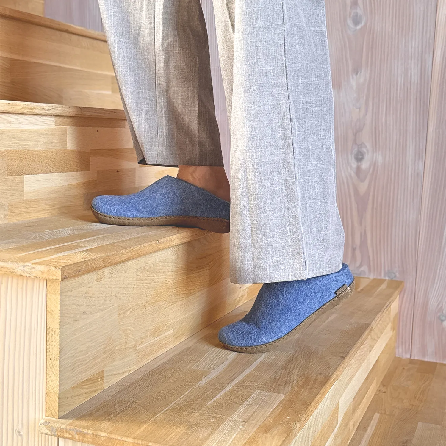 Slip-on with leather sole - Sky sold by Glerups product image thumbnail 2