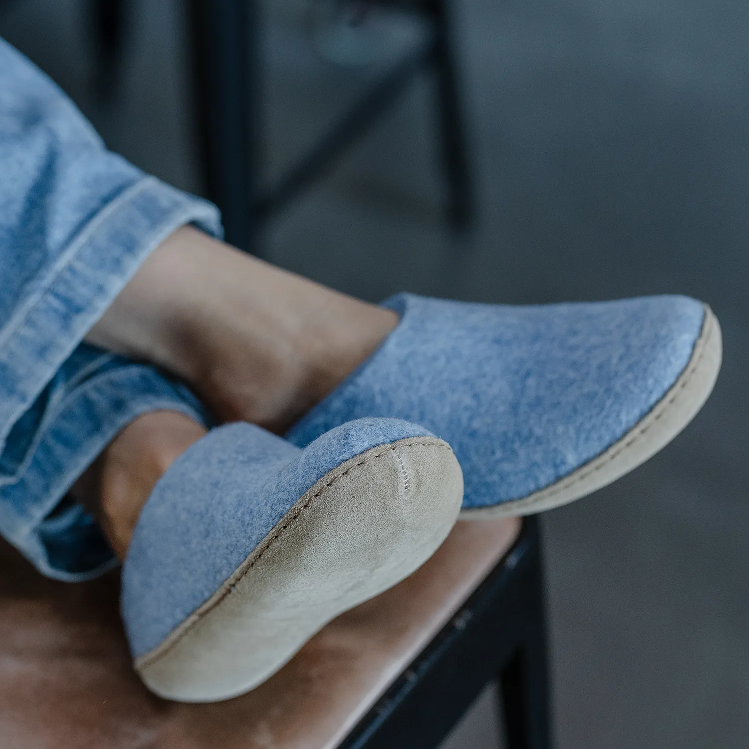 Slip-on with leather sole - Sky sold by Glerups product image thumbnail 3