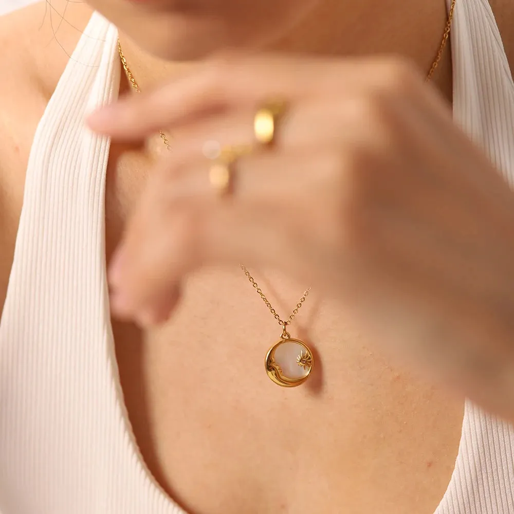 Moon & Star Necklace sold by Gemlly product image thumbnail 5