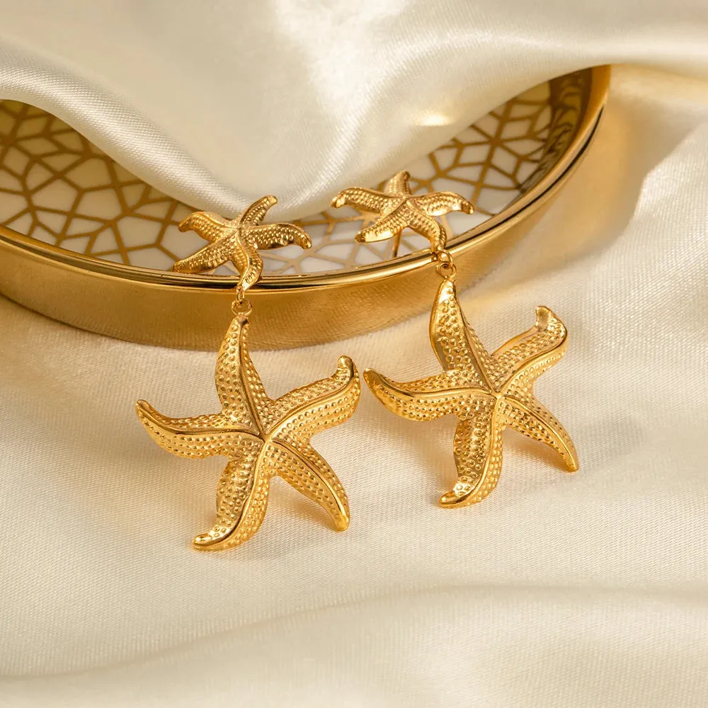 Starfish Pendant Earrings sold by Gemlly product image thumbnail 4