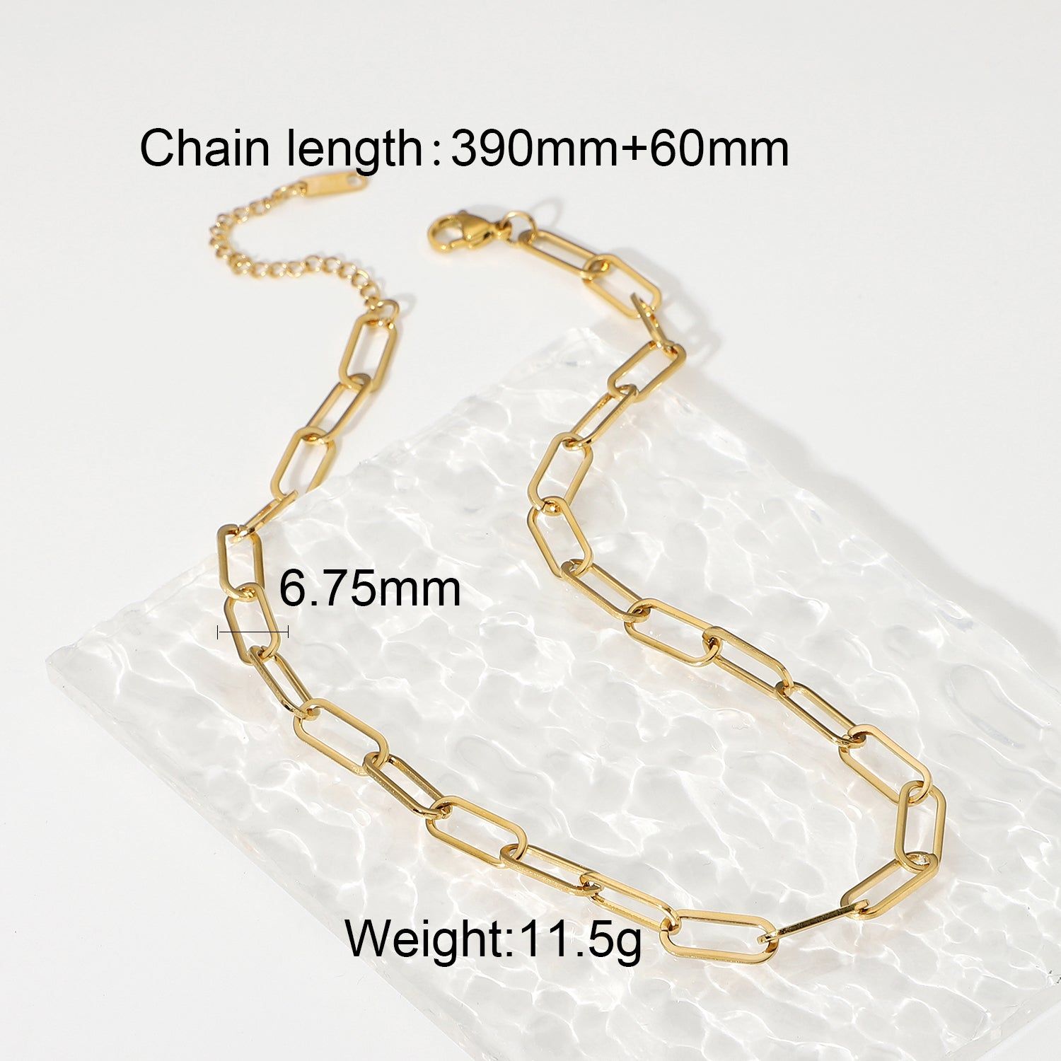 Paperclip Chain Choker Necklace sold by Gemlly product image thumbnail 5
