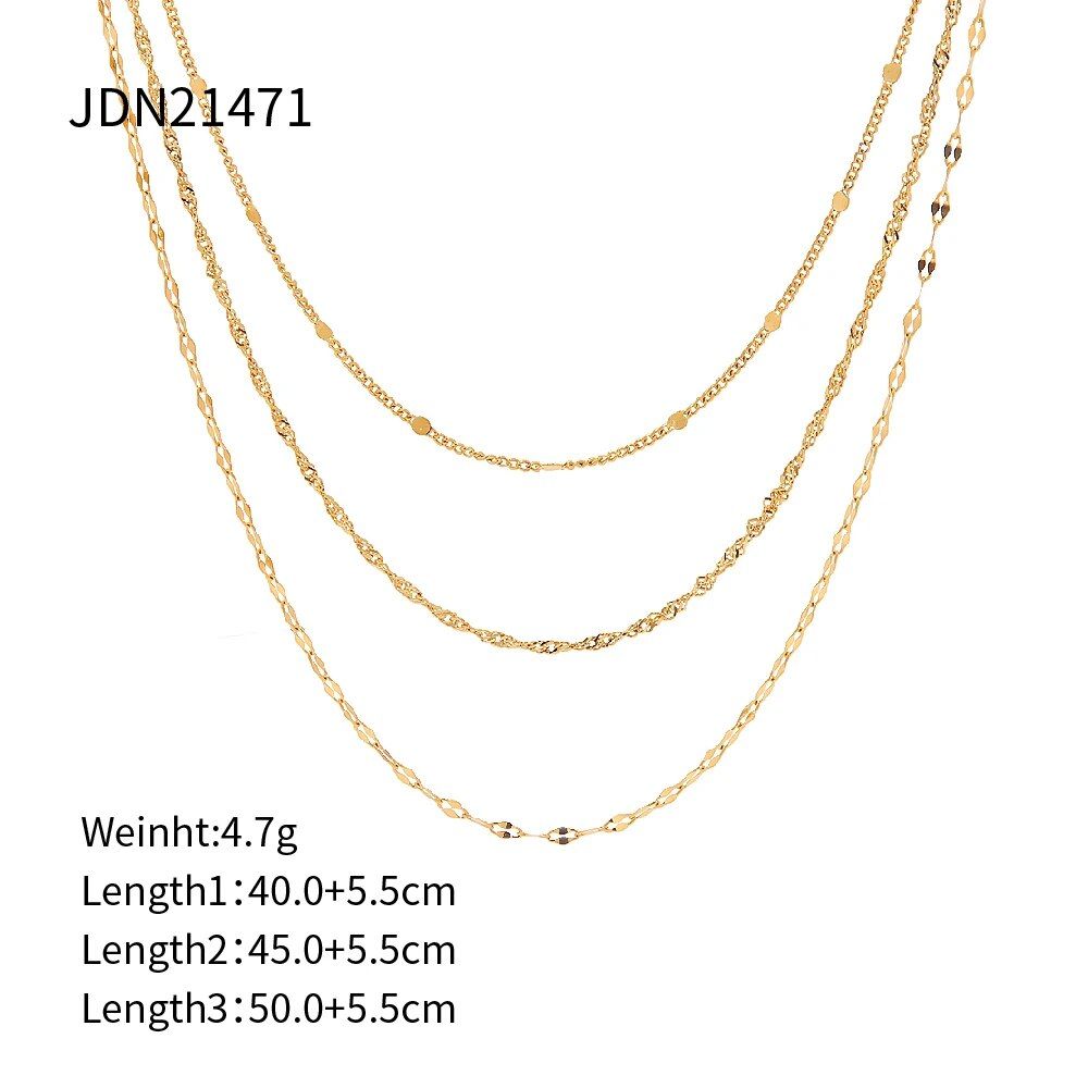 Three Layer Stacking Necklace sold by Gemlly product image thumbnail 4