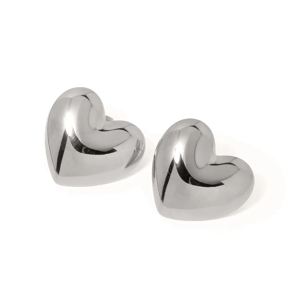 Chunky Heart Earrings sold by Gemlly