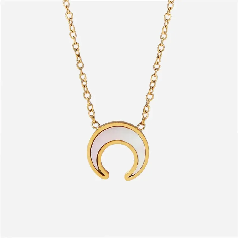 Cresent Moon Pendant Necklace sold by Gemlly