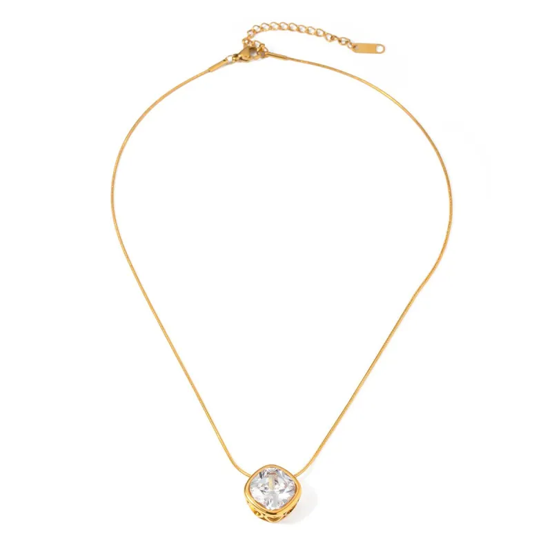 Curbic Zircon Necklace sold by Gemlly